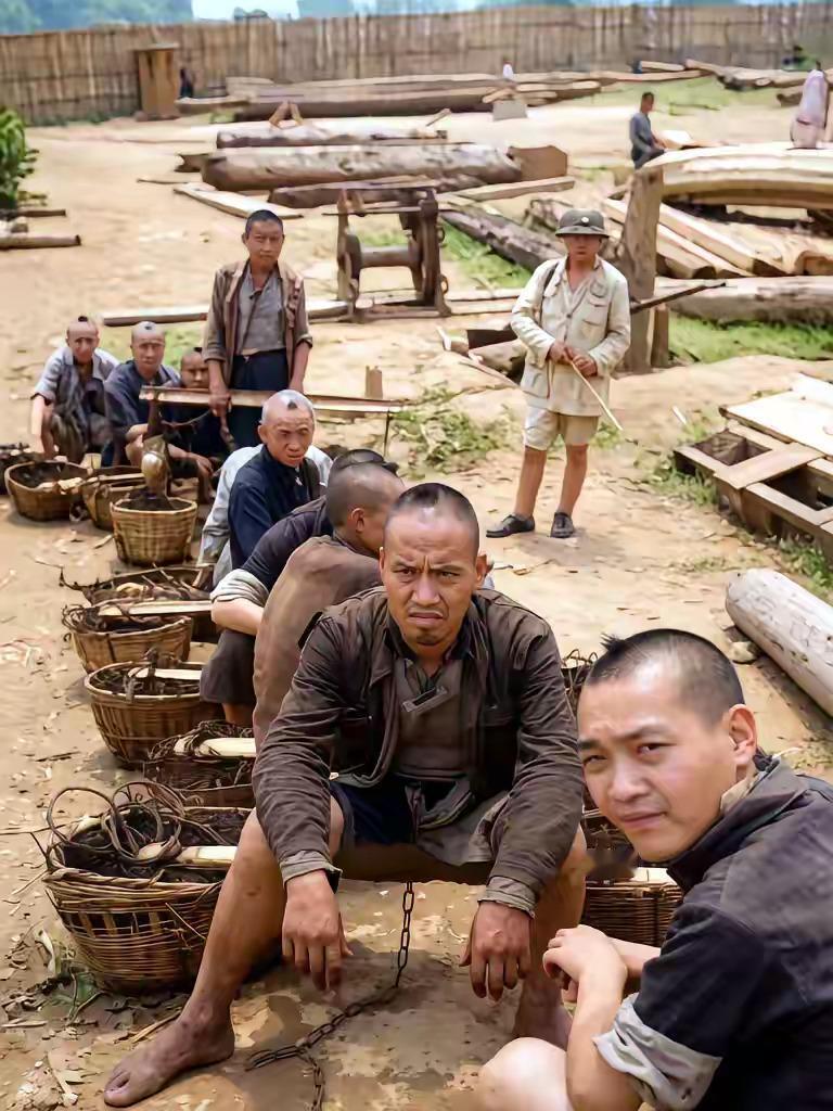 得道多助，失道寡助，壮丁铁链拴不住。
以前在一些老版电视剧中，看到过抓壯丁的情景