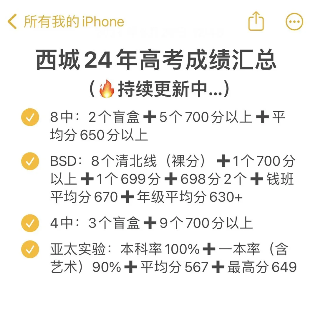 24年西城高考喜报持续更新中...