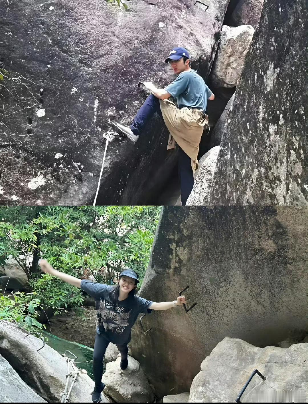 张新成 李兰迪刚才看了一下好像是因为张新成发了一个登山照，然后李兰迪去年也发过，