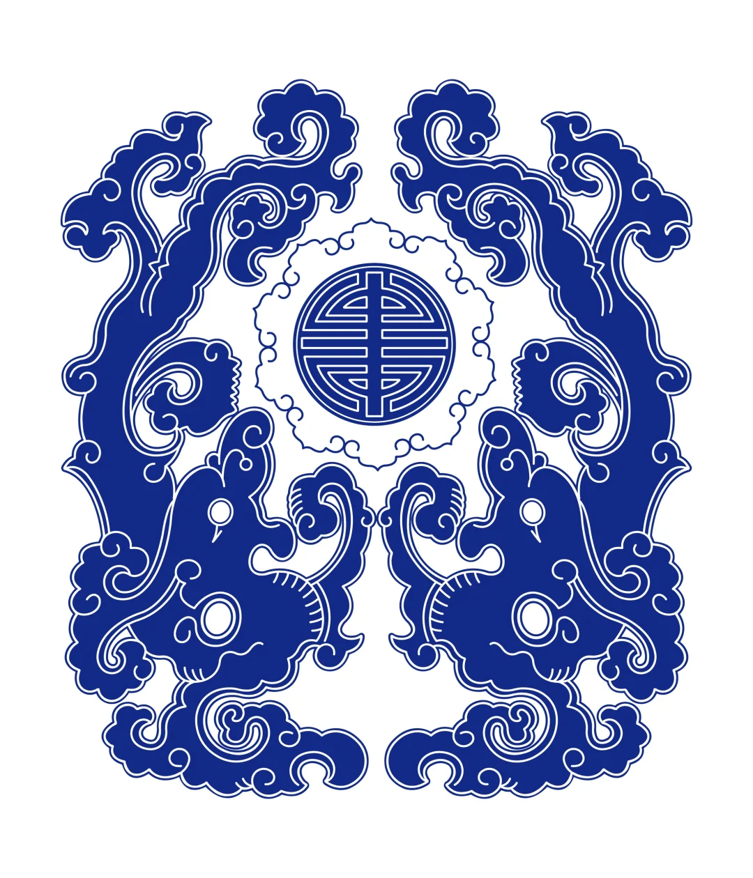 传统纹饰图案卷草龙纹