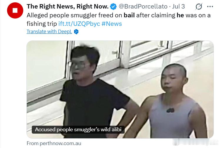 男子涉澳洲人口走私案：接应中国非法移民被捕 最高或面临20年监禁海外新鲜事 澳大