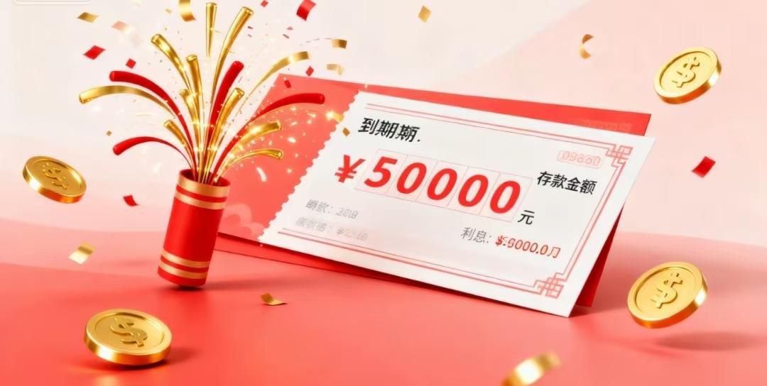 我4年前存的5万元钱马上就要到期了，利息是4.6%，而且是按季度结算，每3个月期