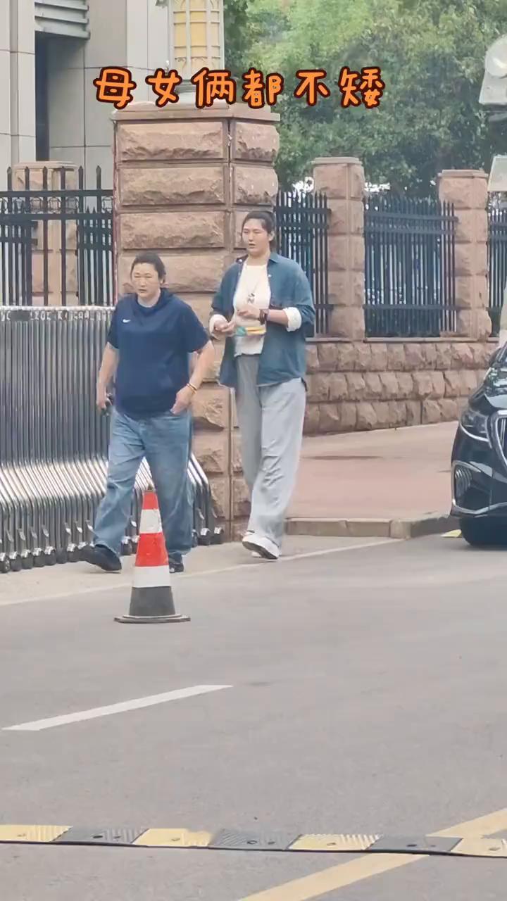 母女俩都不矮。