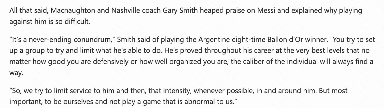 “无论防守多么出色，他总能有办法。”#梅西[超话]# #迈阿密国际vs纳什维尔#