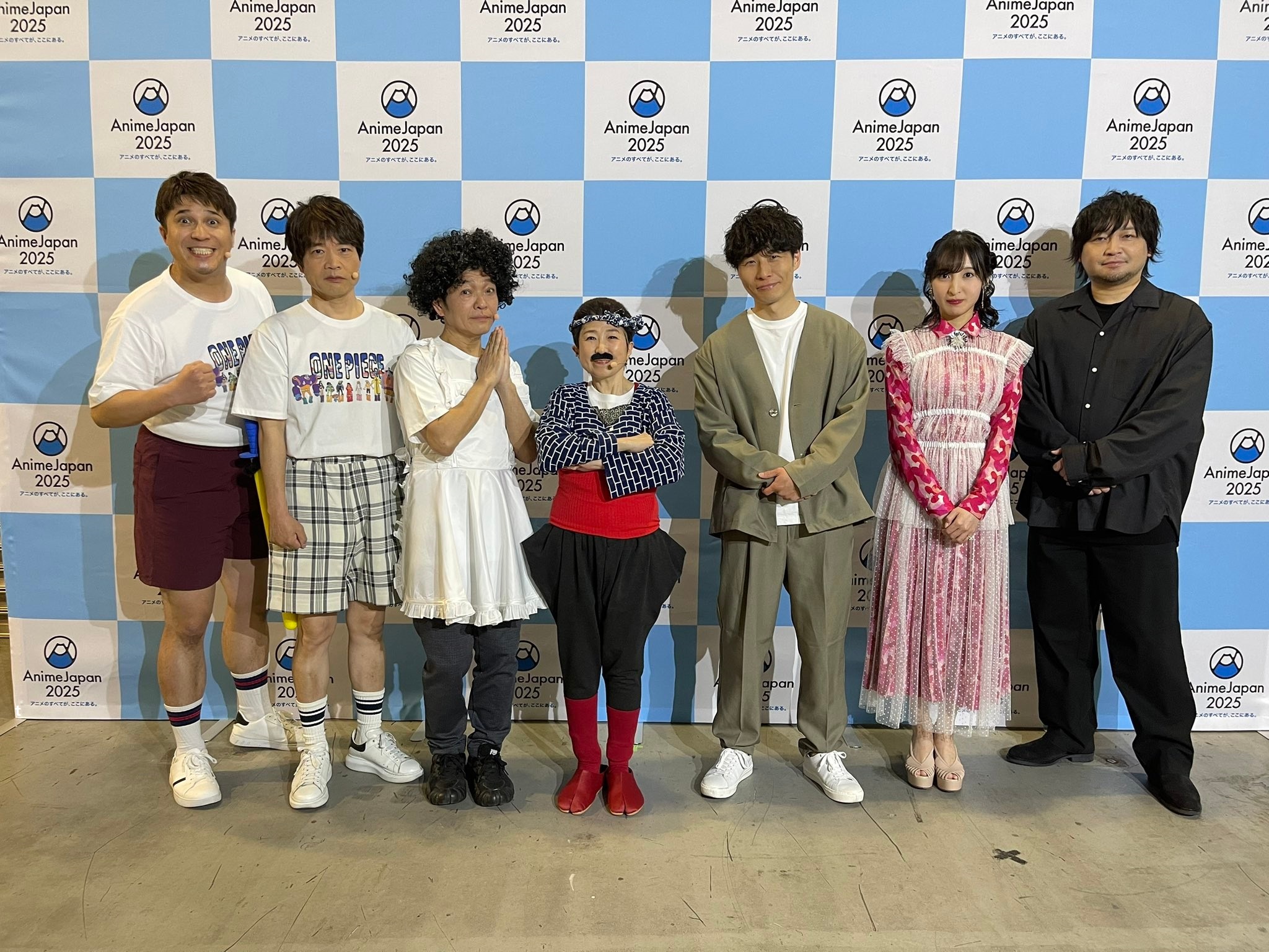 AnimeJapan 2025海贼王动画舞台声优大合照：田中真弓、中井和哉、山口