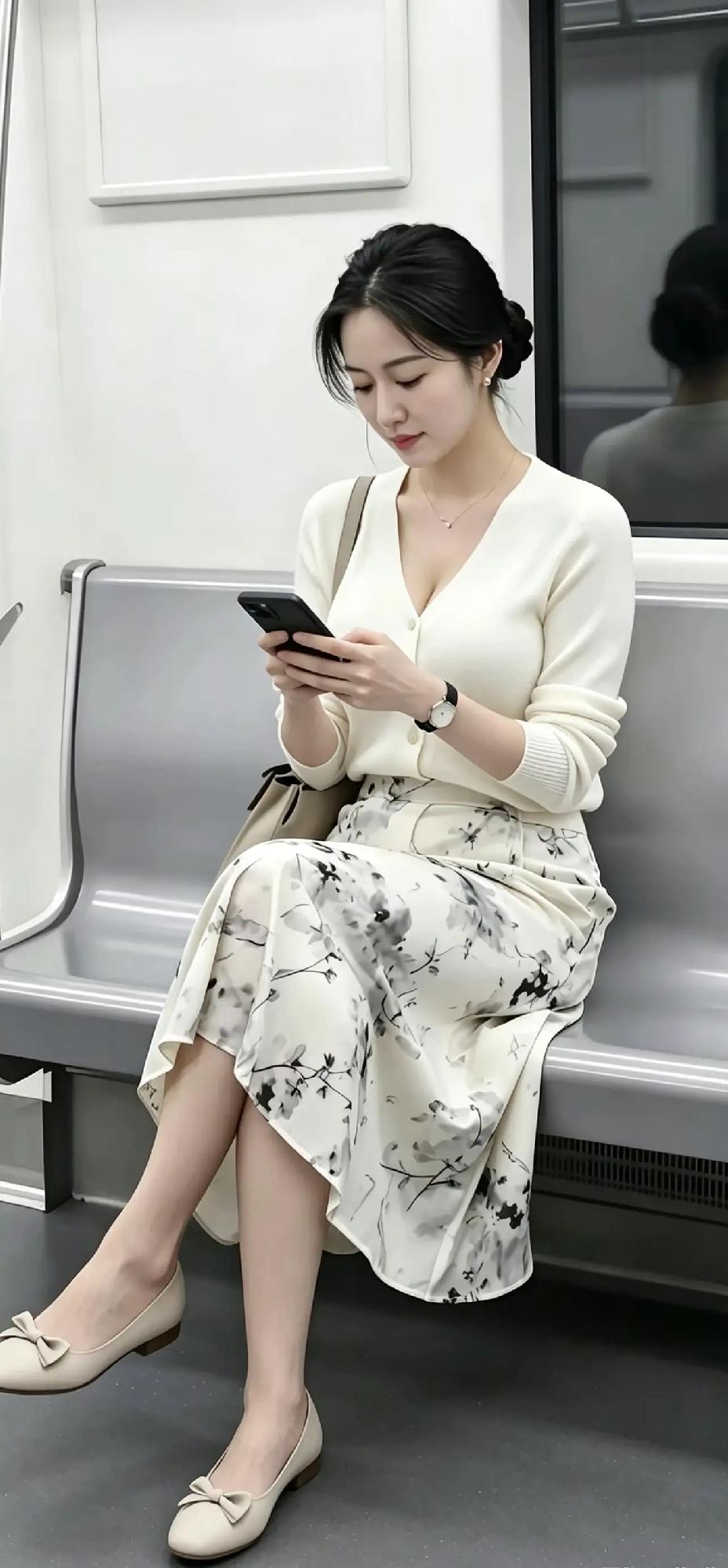 从颜值外表看，美女是一位很精致的女人。