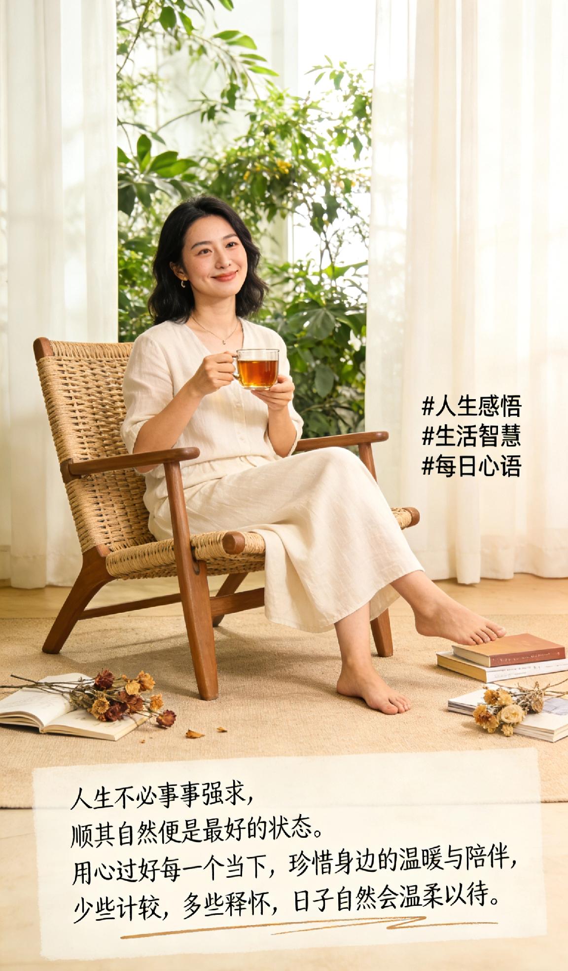 人生不必事事强求，顺其自然便是最好的状态。用心过好每一个当下，珍惜身边的温暖与陪