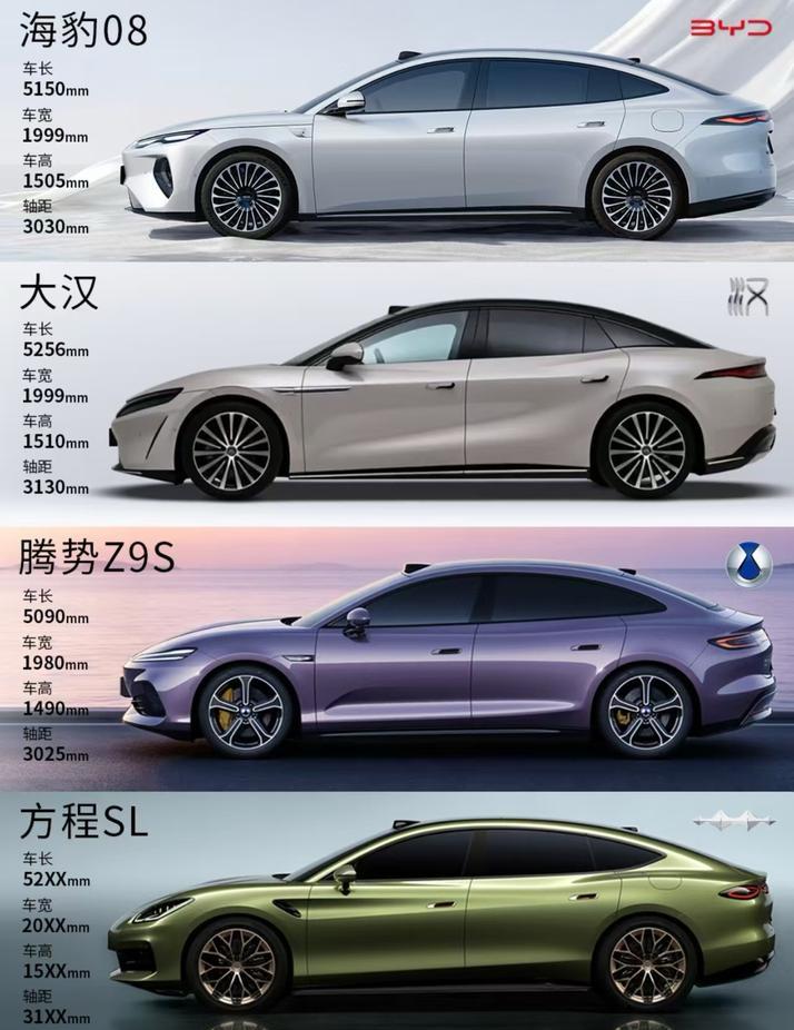 比亚迪旗下四款旗舰轿车，大家认为哪个最帅？

1、海豹08
2、大汉
3、腾势Z