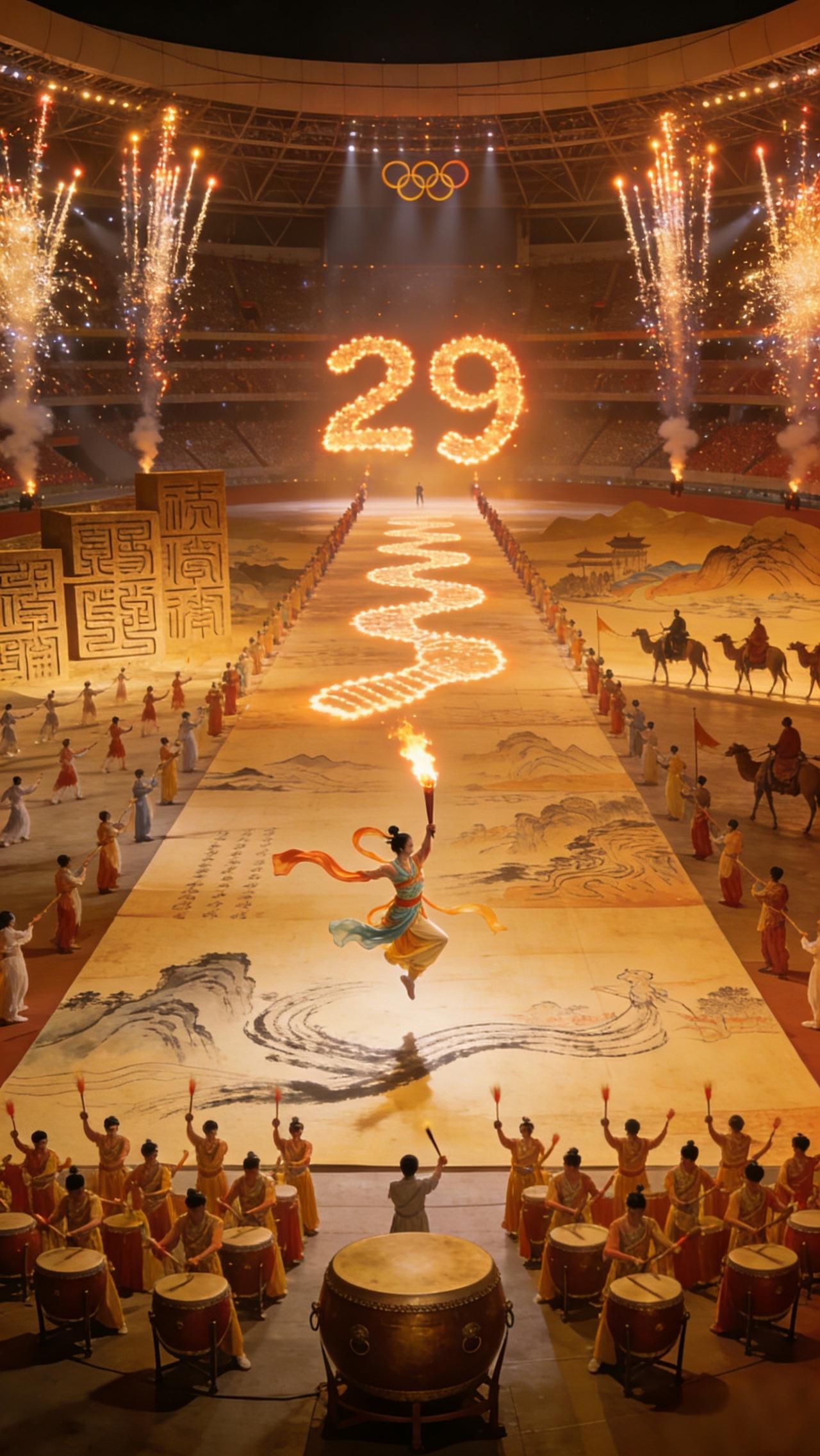 必须是2008年北京那一场！至今想起仍热血沸腾。

当29个焰火“大脚印”踏过中