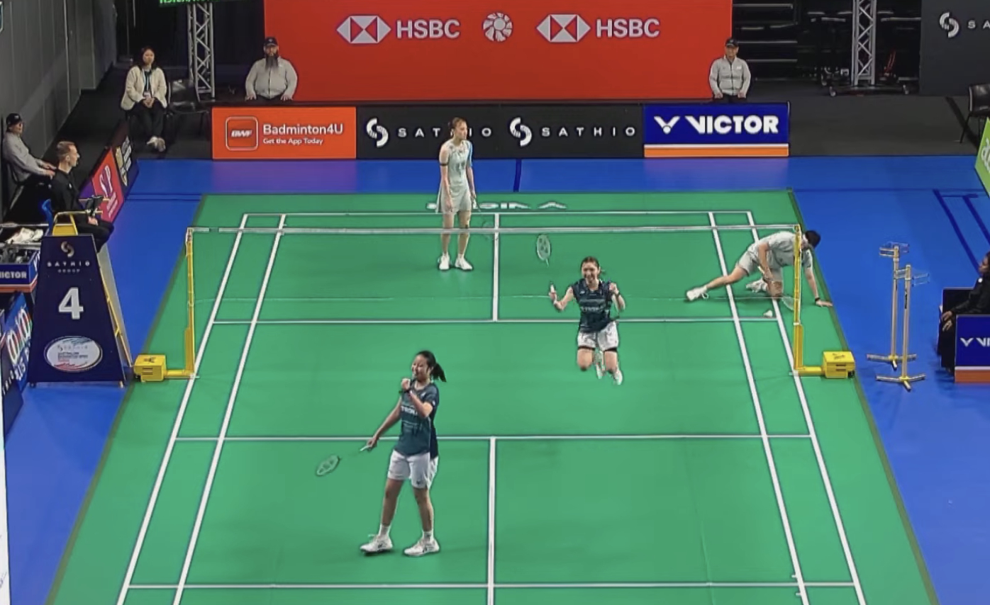 刘子瑜/安琪拉🇲🇾 21-19、13-21、21-19 谢沛珊/洪恩慈202