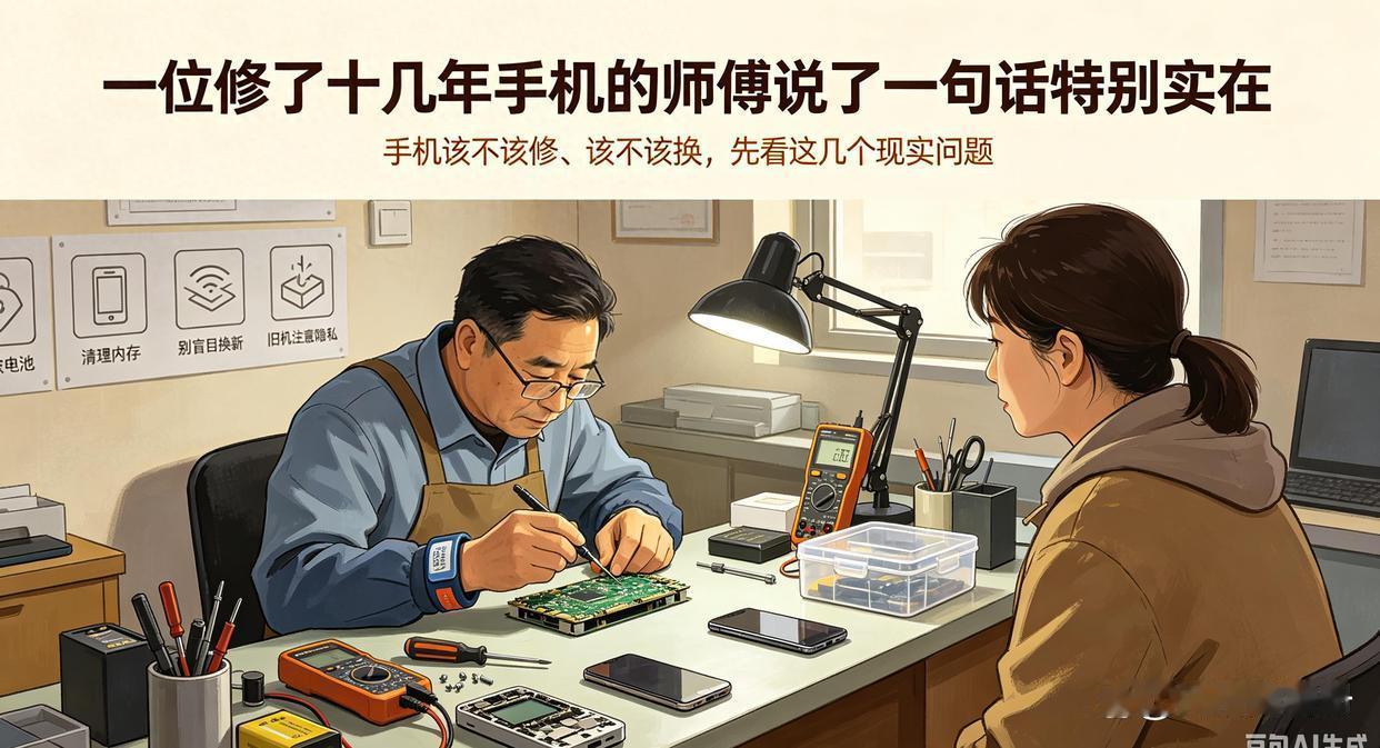 修手机十几年的师傅说得很实在：普通人真没必要年年换新机
 很多人换手机，理由其实