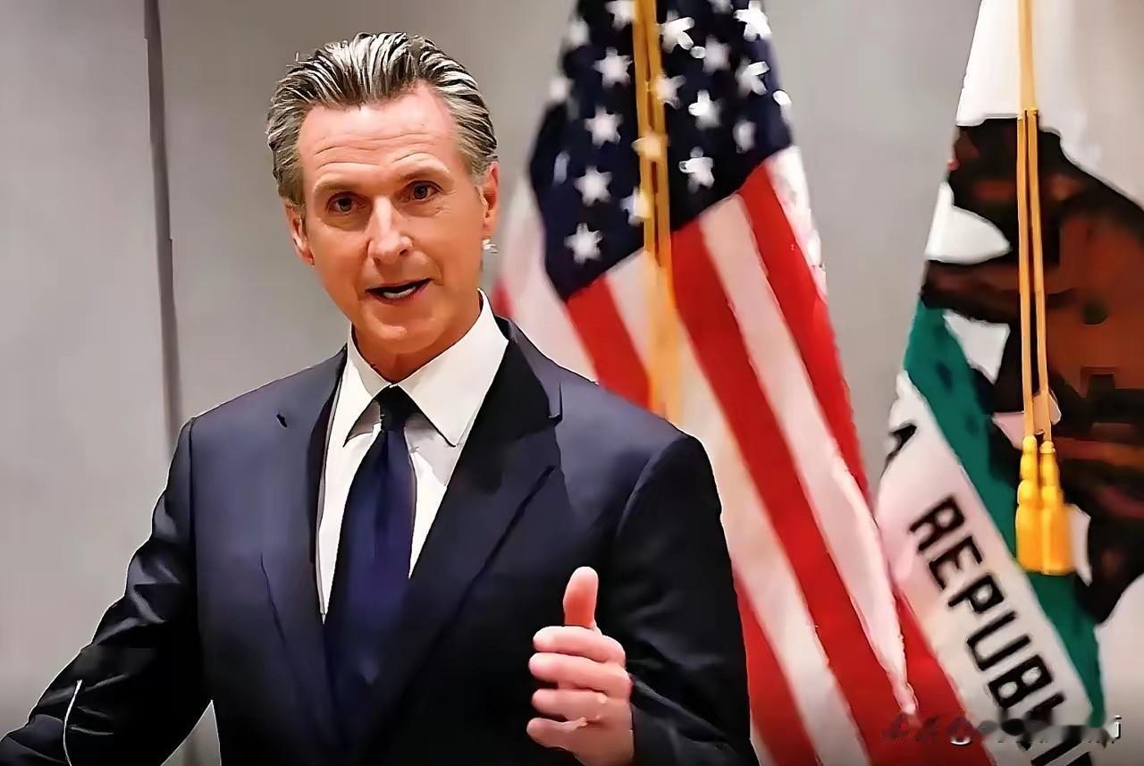 刷到个新闻，差点没笑出声。
关税战还没打，美国内先炸了！
​加州州长纽森的一波操