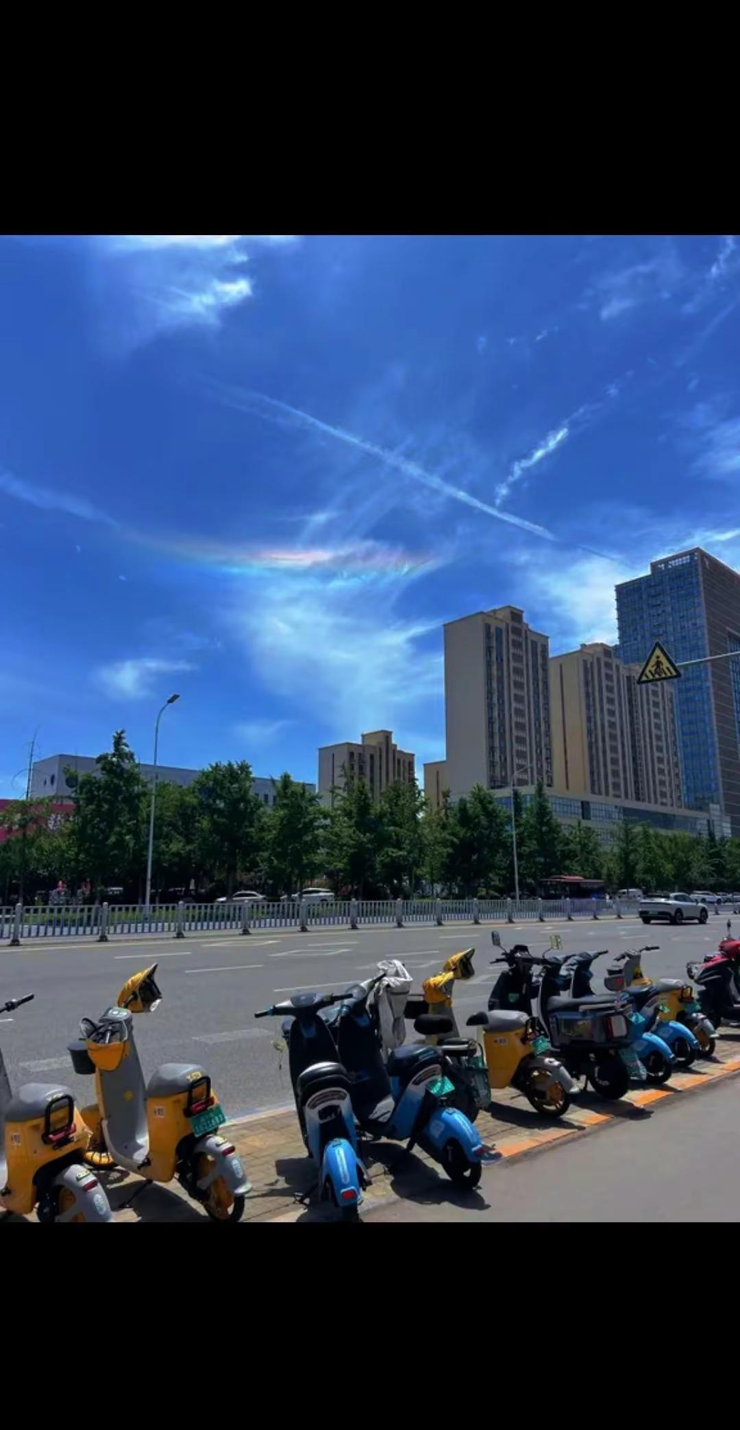 5.29日，淄博的天空出现了七彩祥云🌈☁️淄博