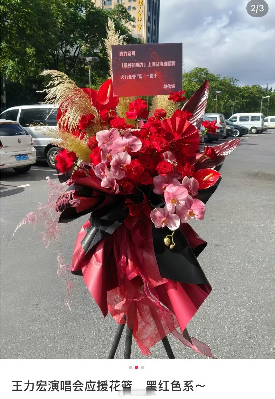 单依纯为王力宏演唱会送花篮单依纯送王力宏演唱会花篮 单依纯送王力宏演唱会花篮，关