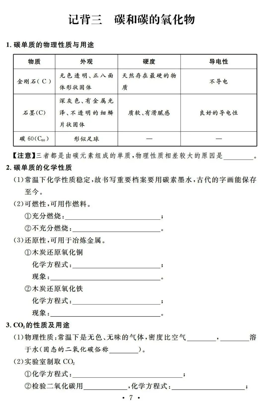 #初中化学# #中考化学# #中考化学复习# 
初中化学中考总复习 
记背3——