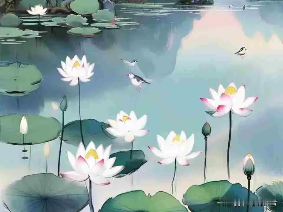 《 探神思 》

平沙落雁远，斜雨润苍茫。
老树昏鸦叫，孤烟落日长。

纤影随风