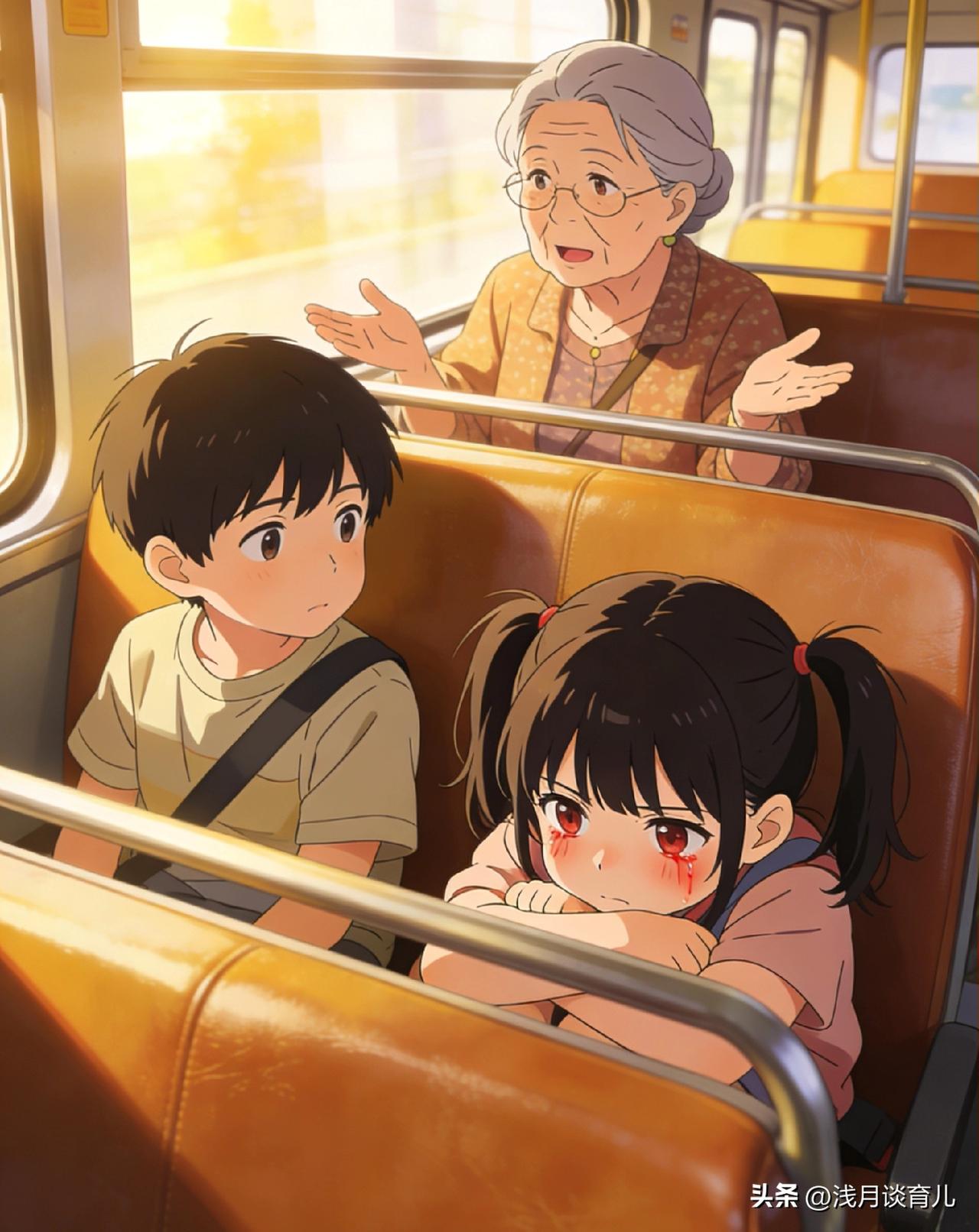 公交上小女孩大喊“别碰我”，奶奶一句“没碰到”，看哭多少父母
 
今天坐公交，撞