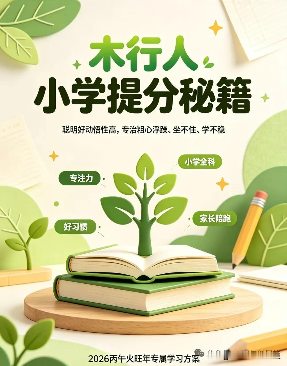木行学子小学提分秘籍｜聪明好动悟性高，专治粗心浮躁、坐不住、学不稳

家里孩子一