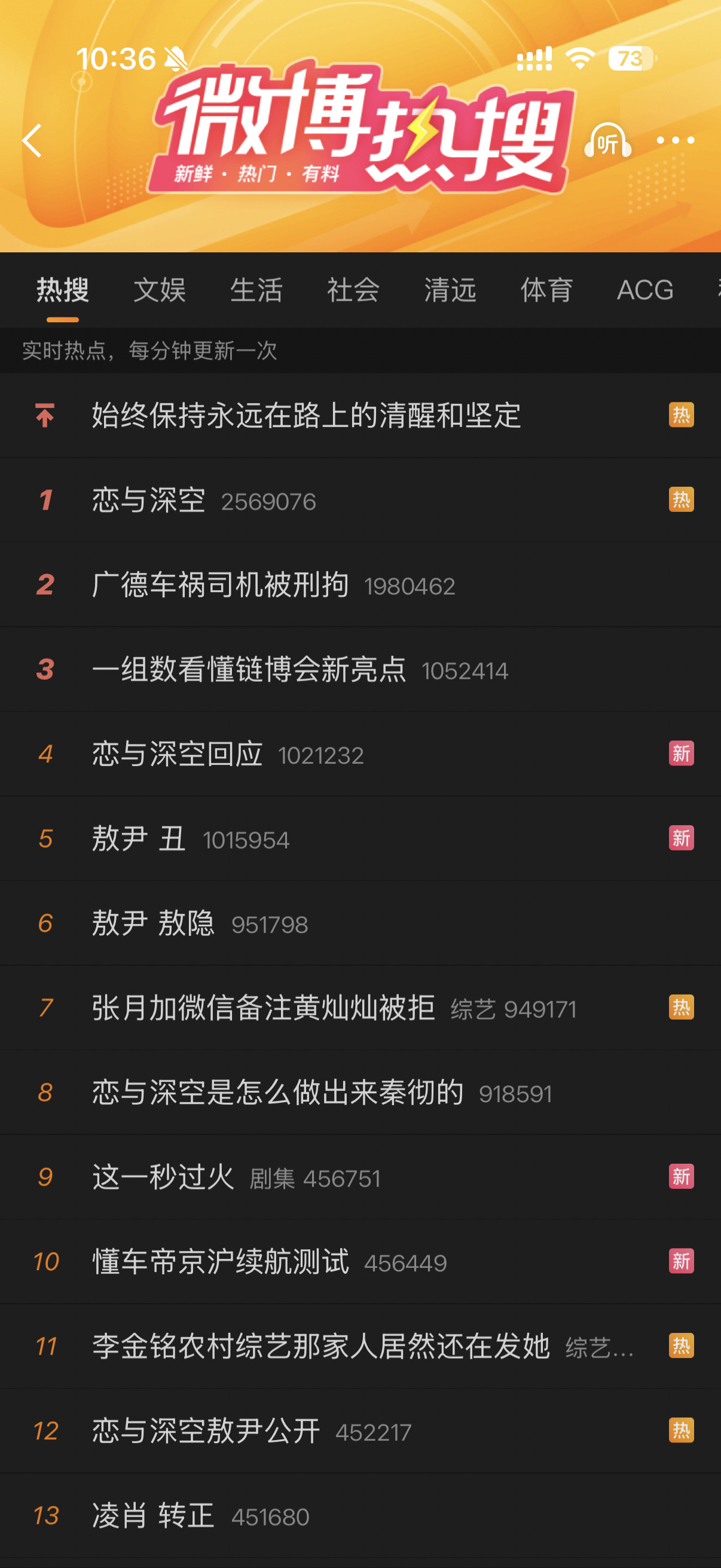 恋与深空 全是“哥哥”家的热搜。