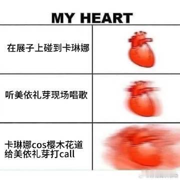 美依礼芽卡琳娜二次元提前过年 卡琳娜顶着樱木花道的装扮在台下为美依礼芽疯狂打ca