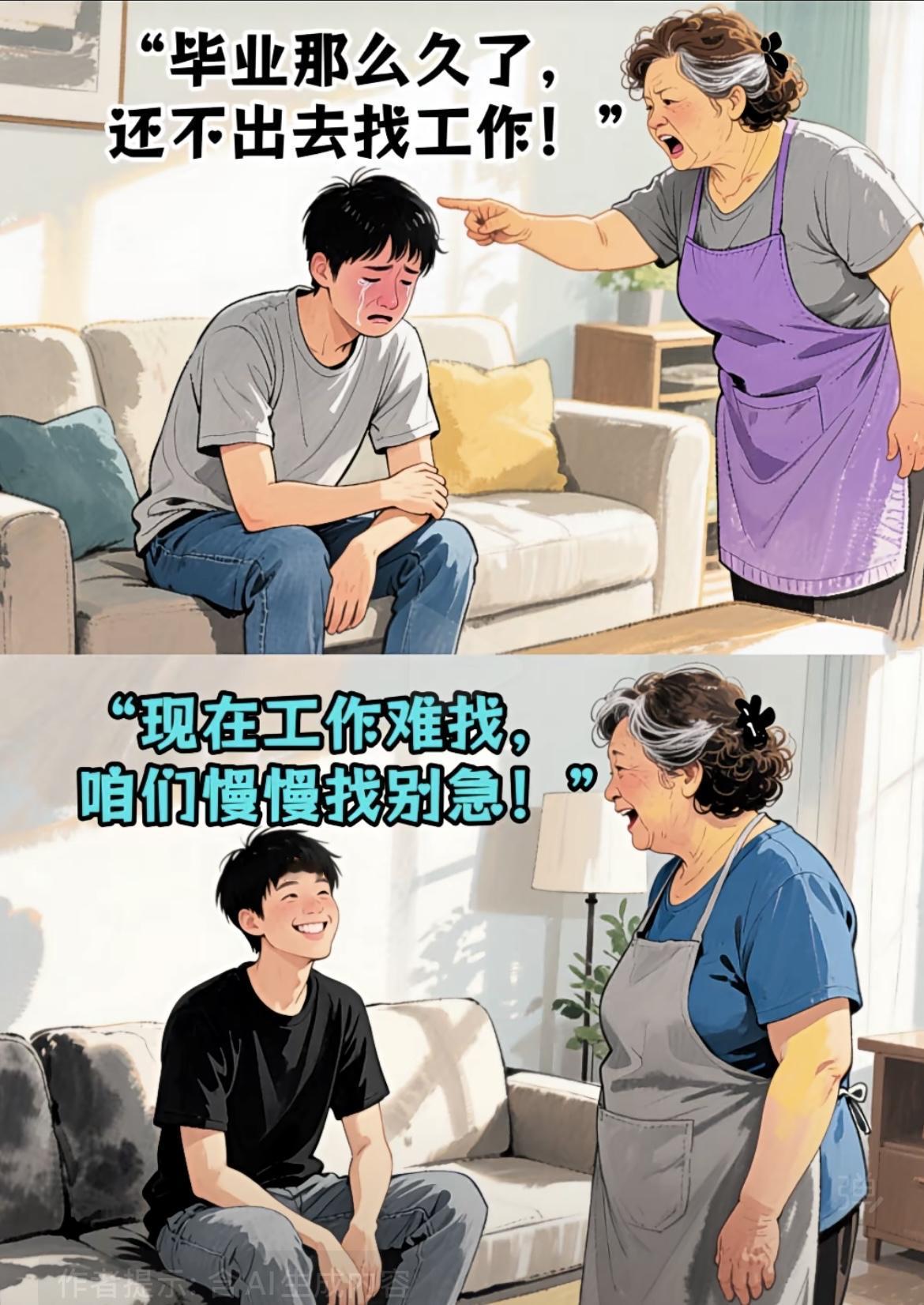 1. 找工作时的责备，藏着怕你迷茫的焦虑；一句“慢慢找”，是揉进骨子里的心疼
