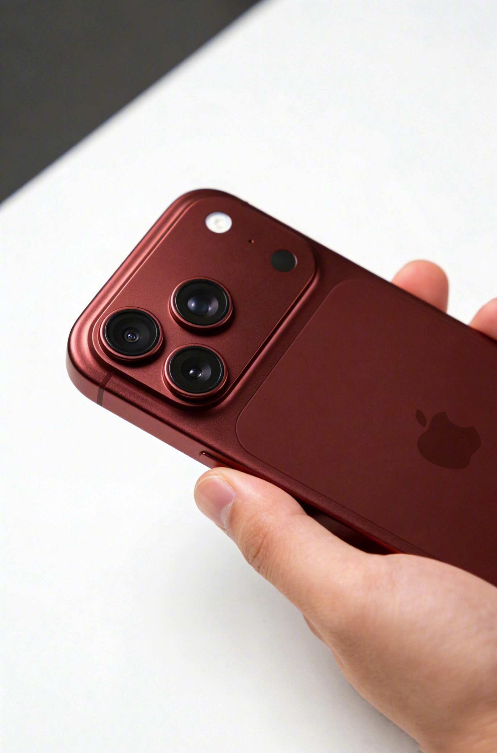 iPhone18 Pro系列据说有暗红色了，而且是这种酒红色，真好看呀，男女用户