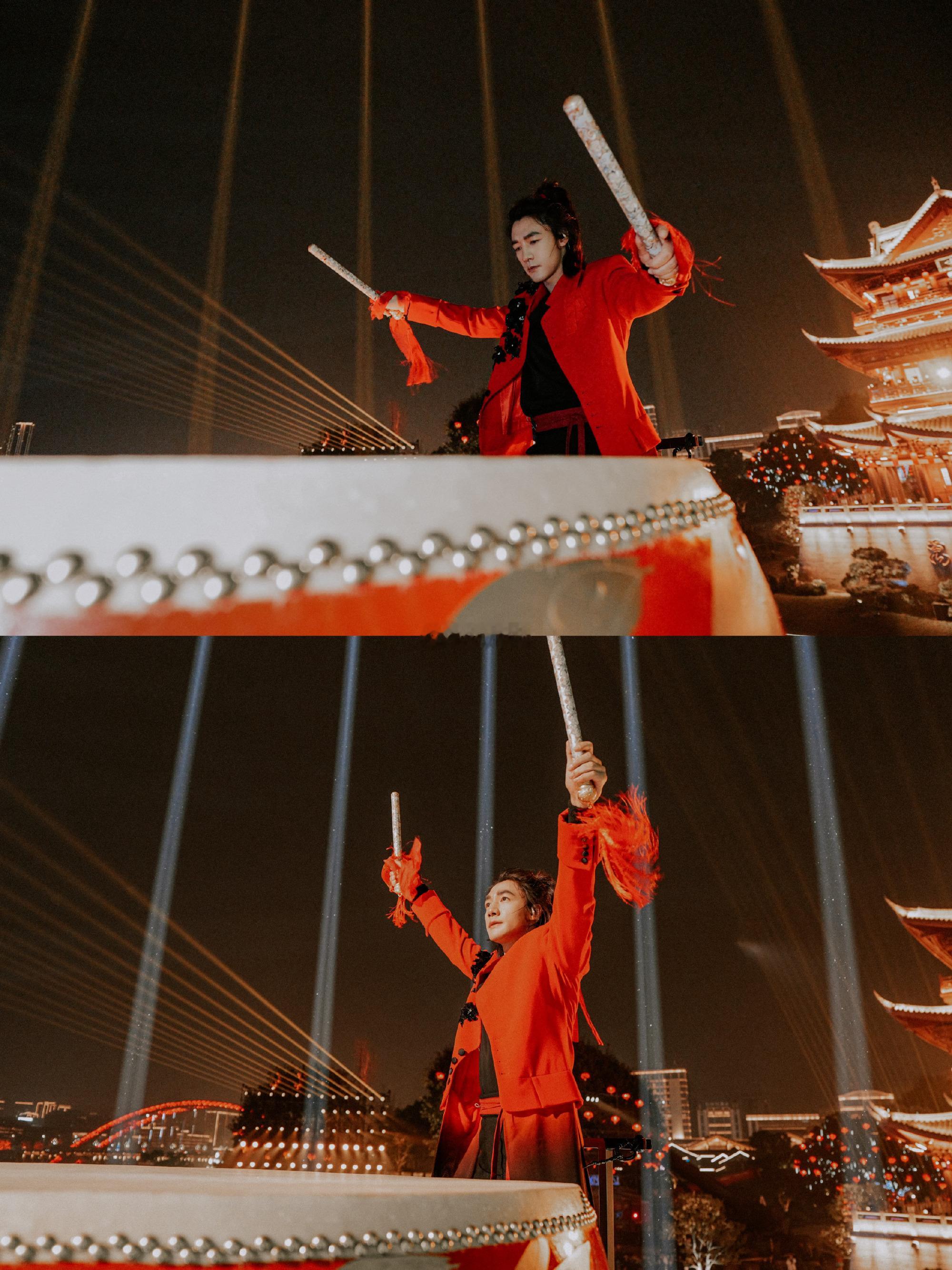 此沙骑马出场 刷到此沙骑马出场的片段直接被帅到，宜宾三江六岸做背景，他策马而来的