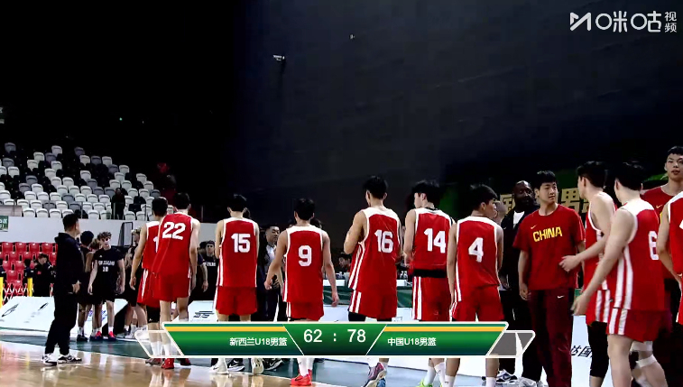 u18国青第二场以78-62战胜新西兰u18男篮，今天这场防守不错，防守带动进攻