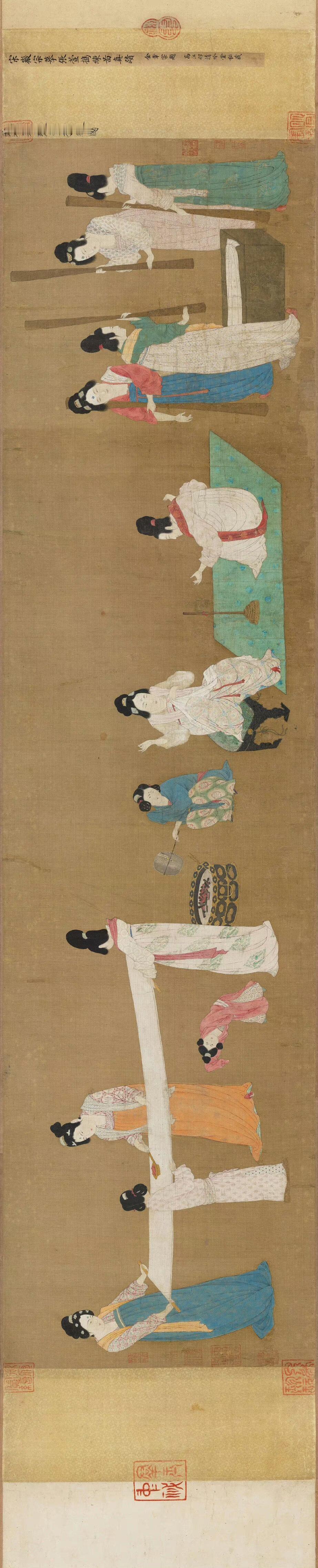宋摹·张萱捣练图 | 波士顿美术馆藏 ​​​