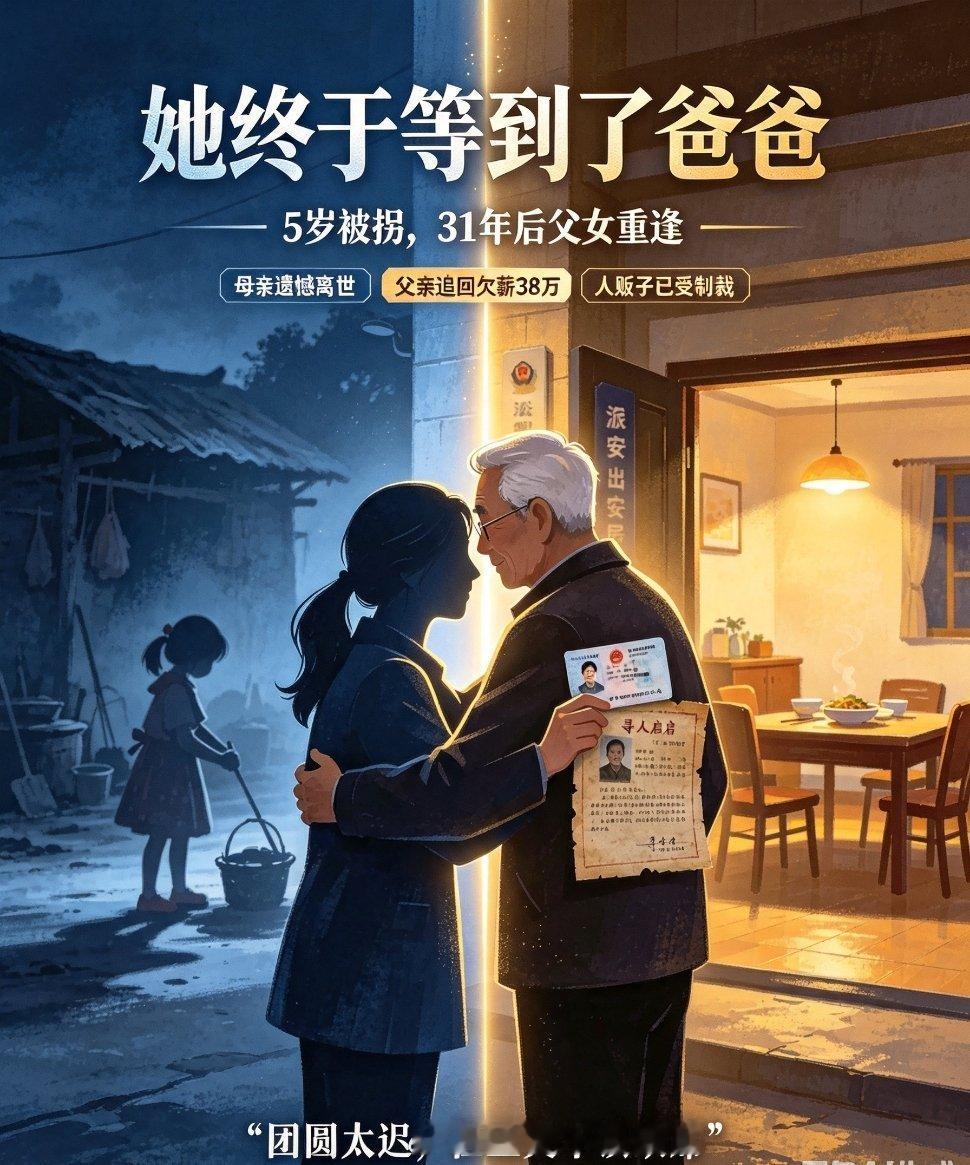母女被拐卖父亲被骗无偿工作11年女子5岁被拐卖31年后找到父亲这是一个读来让人胸
