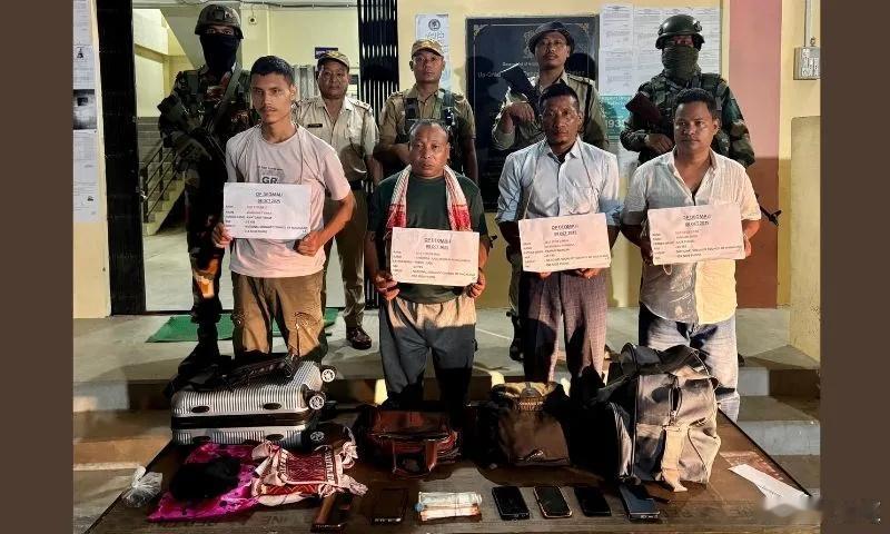 印度阿萨姆步枪团在藏南伪阿邦“抓获”4名隶属于“那加兰社会主义委员会”的武装成员