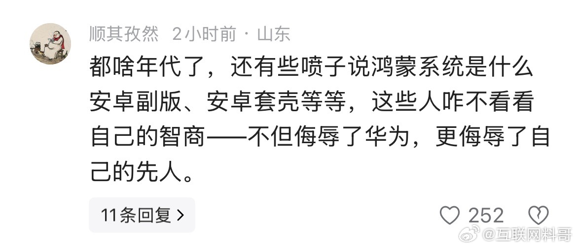 网友对华为鸿蒙系统的认知！非常清醒！最滑稽是，骂华为的人其实就是拿钱办事的，打心