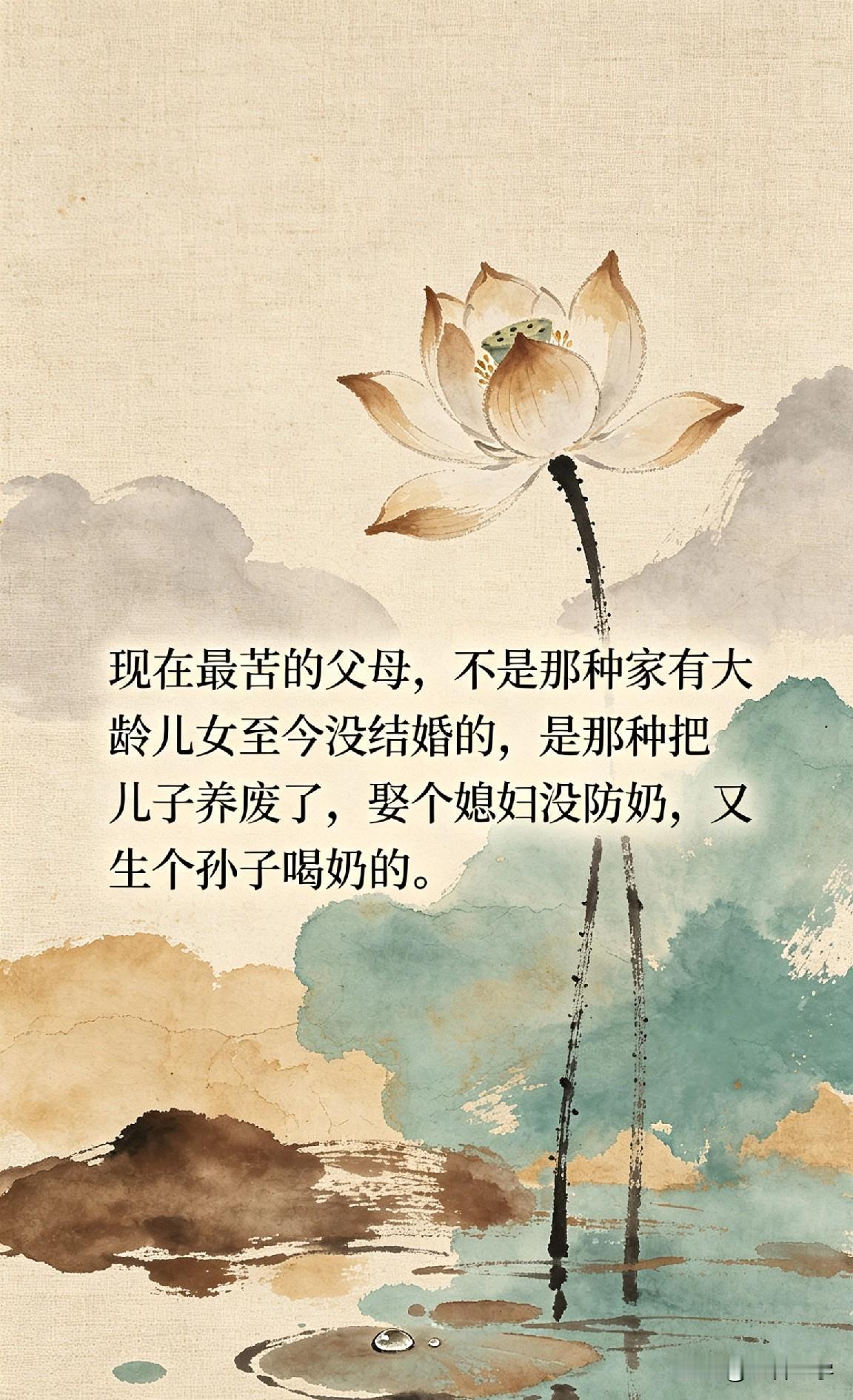 现在最苦的父母，不是那种家有大龄儿女至今没结婚的，是那种把儿子养废了，娶个媳妇没