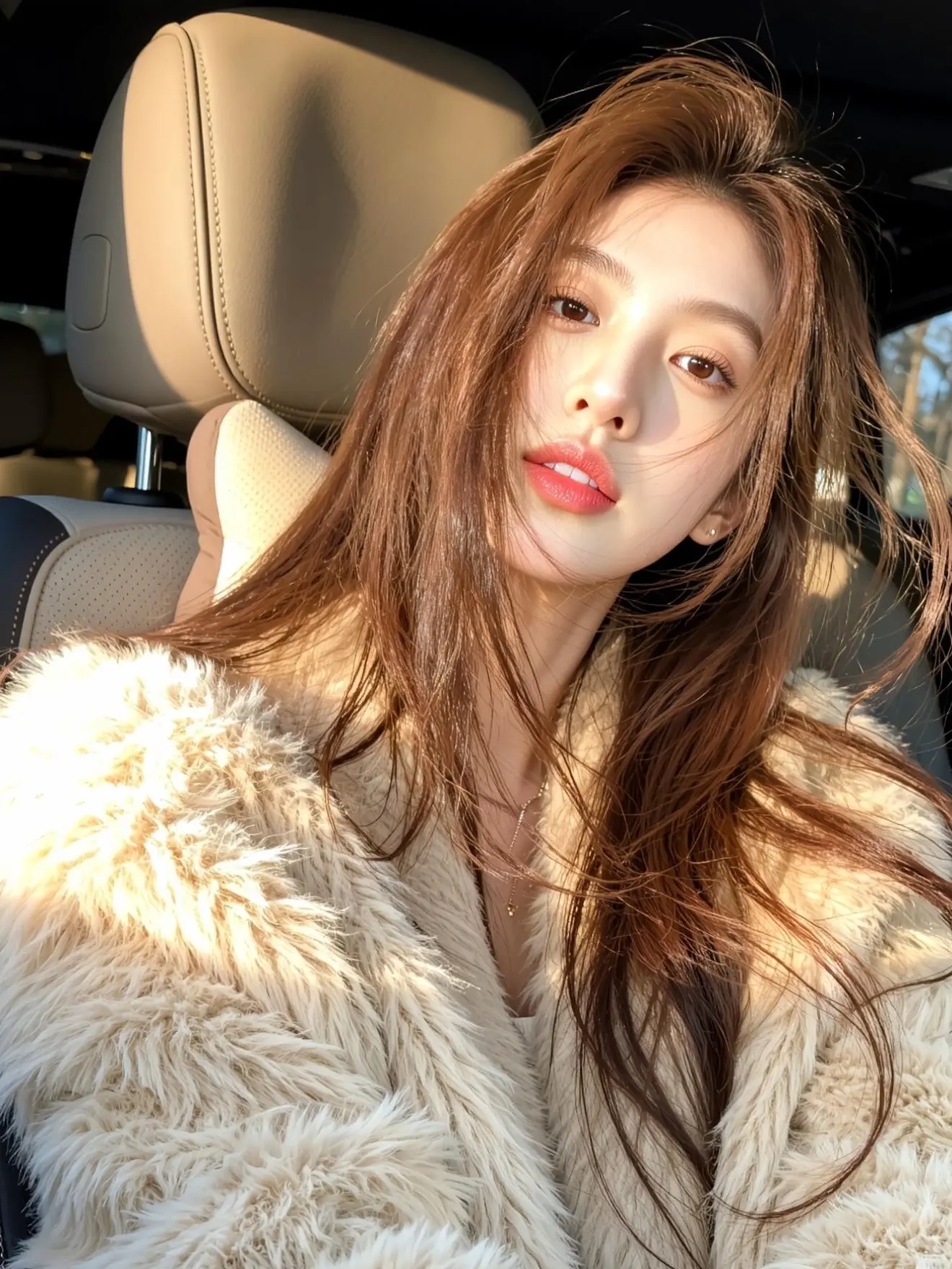 AI逆光车内自拍 随变ai随便玩 ai创作 随变一拍都很夯 玩法合伙人计划