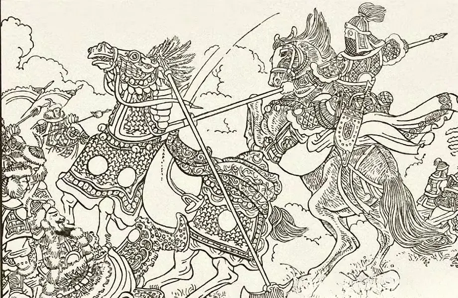 大辽兵犯佘塘关，佘塘关大帅佘洪州出马临敌，辽国先锋敌烈骁勇无敌，三合将...