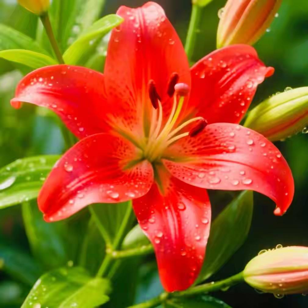 雨后花更娇艳