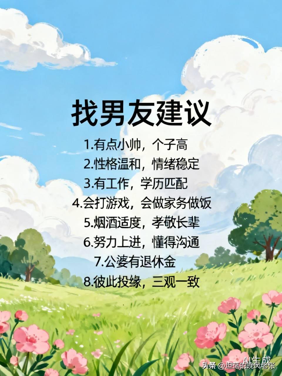 该怎么找男朋友呢？网友给大家提了些建议！
