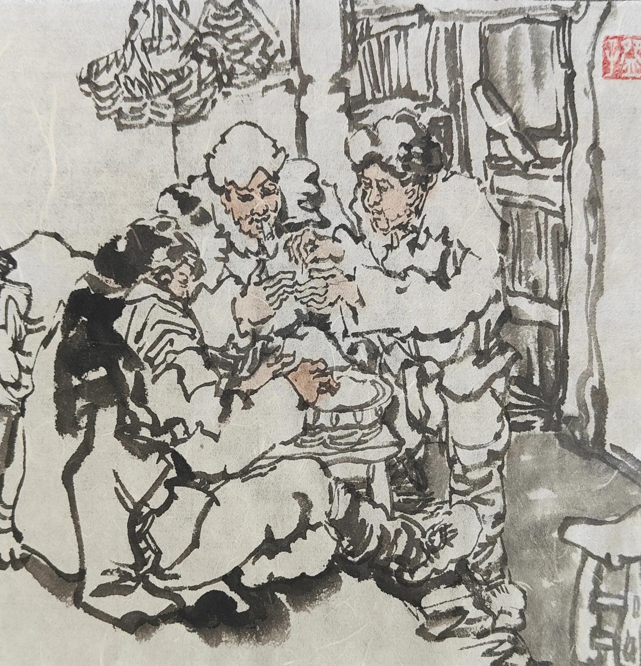 1/4平尺碗版连环画《暴风骤雨》之二十