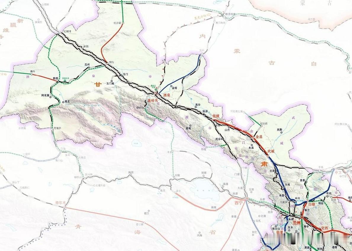 甘肃河西走廊城市群，城市分量各有千秋，2027年还将贯通高快铁通道，从东端武威一