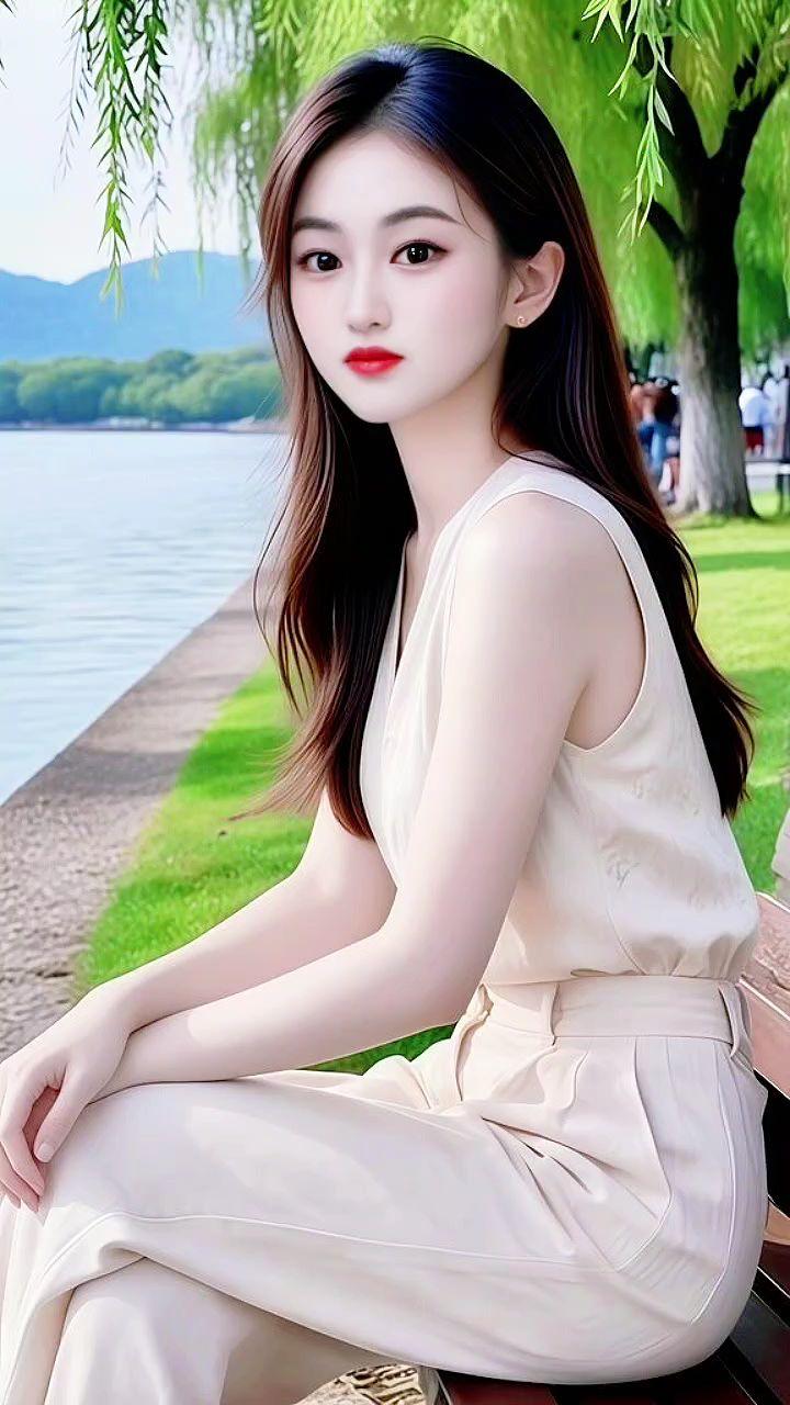 湖边温柔风 浅夏穿搭 简约时尚 优雅气质 今日份小可爱已上线