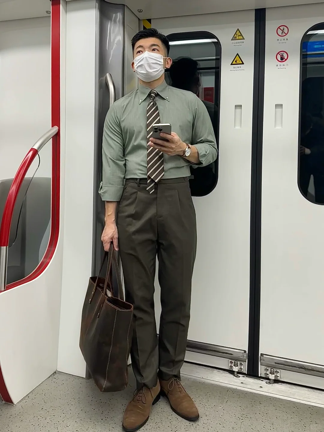 不能只买白色‼️给老公试试青豆绿🍵