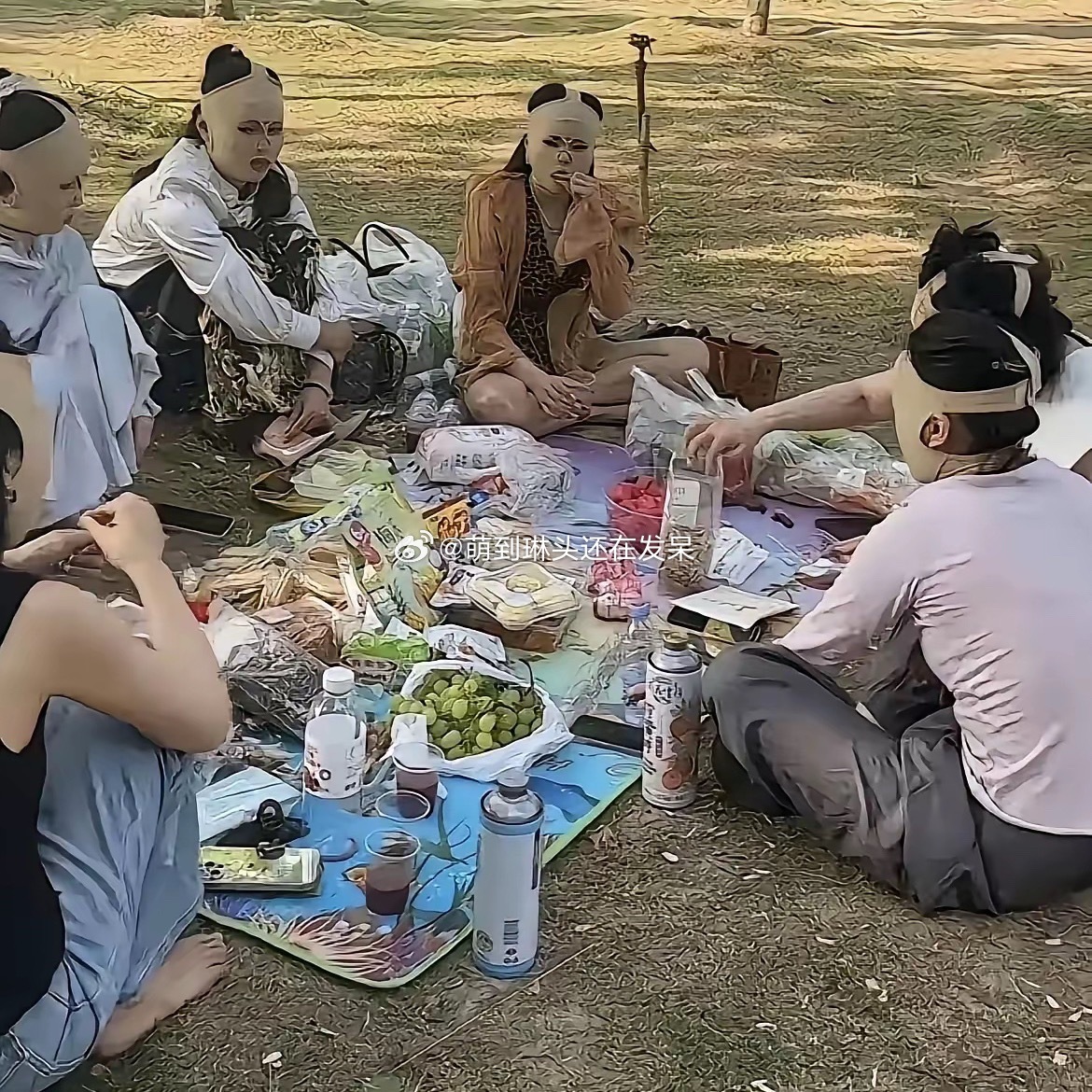 怕晒黑还出来野餐干嘛？ 这样真的好看吗 