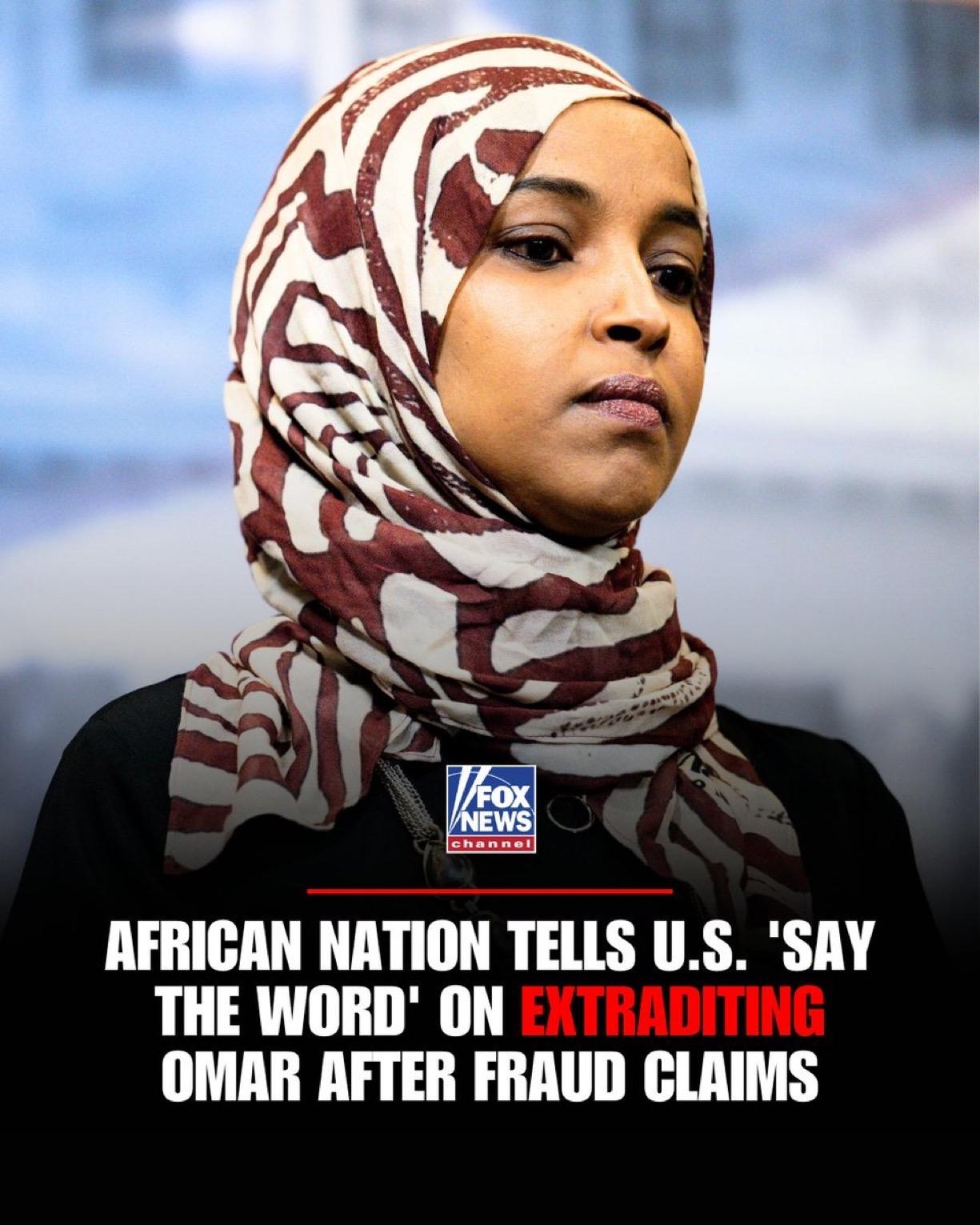 索马里兰共和国（一个部分获得美国承认的非洲国家）呼吁引渡美国众议员伊尔汗·奥马尔