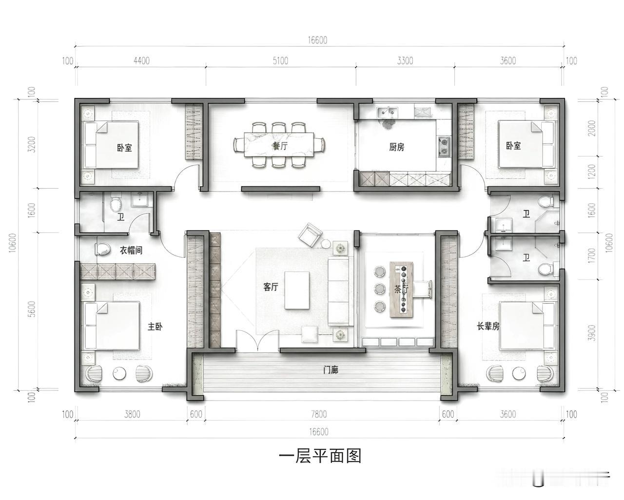 平屋面造价较坡屋面要低一些，想节约成本，可以做平屋面。