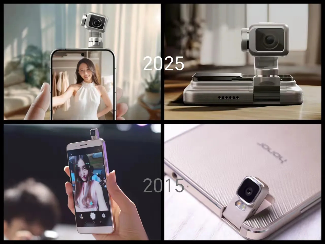 十年前 荣耀7i诞生，可翻转镜头让手机进化多了一种全新的形态！​而 荣耀 Rob