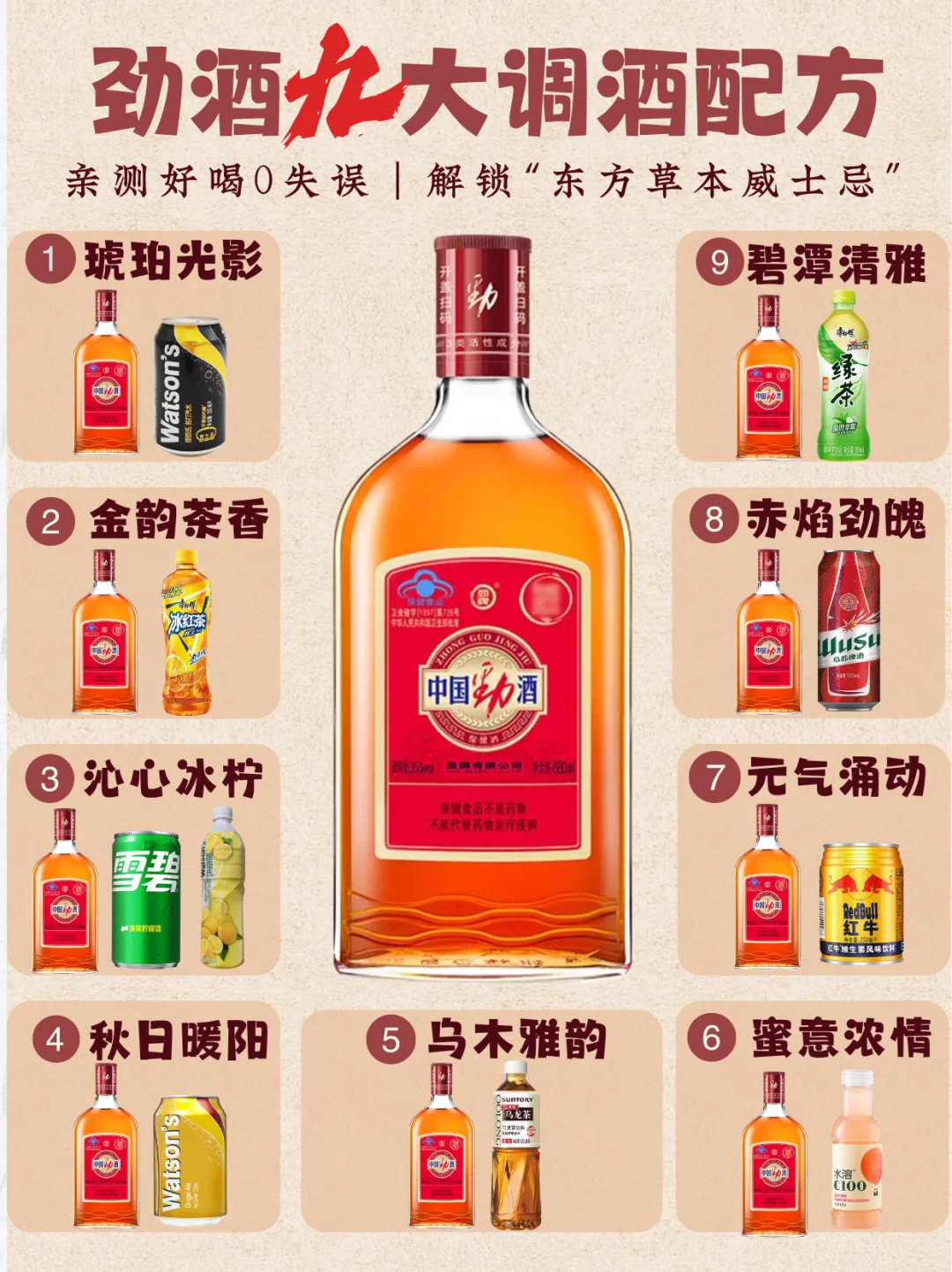 劲酒9⃣️大调酒配方｜解锁东方草本威士忌