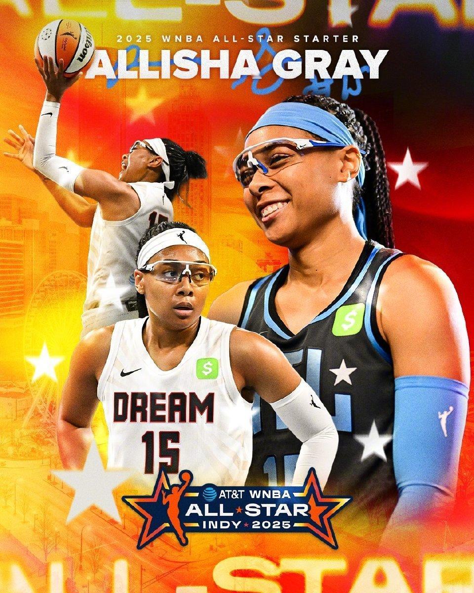 恭喜同城球星 Allisha Gray 成为WNBA全明星首发chinahawk