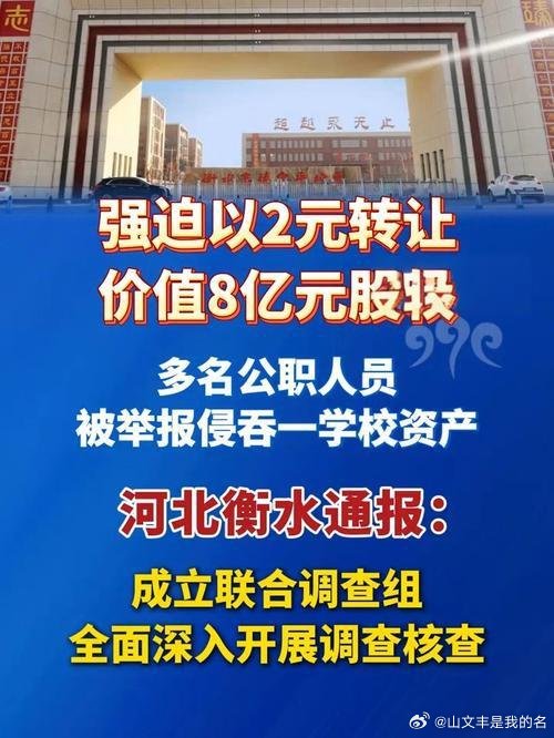衡水公职人员2元买走8亿股权日前，河北省衡水市安平县志臻高级中学创办人韩士辉实名
