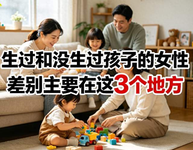 生过孩子和没生过孩子的女性，差别主要在这3个地方