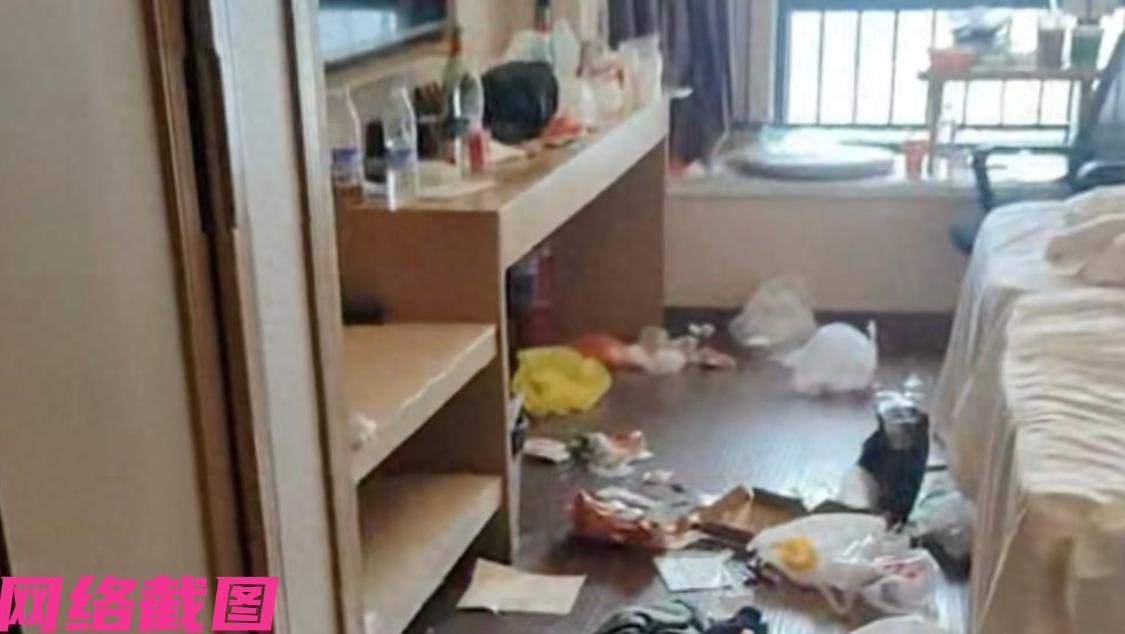 山东济南有男子住进一家酒店，可男子在退房时却留下了满地的垃圾，酒店也没有计较，没